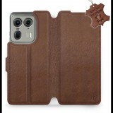 Leather Mobiwear flip book for Motorola EDGE 50 Ultra - Brown - L_BRS (5906511280625)