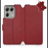 Leather Mobiwear flip book for Motorola EDGE 50 Ultra - Dark Red - L_DRS (5906511280649)