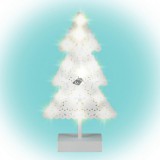 LED-es asztali dísz, fenyőfa, 4,5V