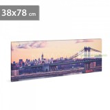LED-es fali hangulatkép, New York, 38 x 78 cm