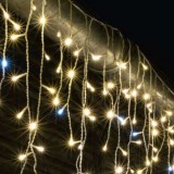 LED-es jégcsap fényfüggöny, sziporkázó,