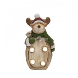 LED-es kerámia asztali dísz, rénszarvas