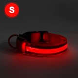 LED-es nyakörv - akkumulátoros - S méret - piros 60027B