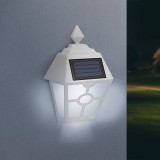 LED-es szolár fali lámpa – fehér, hidegfehér – 14 x 6,2 x 19 cm