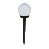 LED-es szolár lámpa - leszúrható - gömb alakú, hidegfehér - Ø10 cm