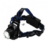 LED-es tölthető fém fejlámpa, ZOOM, 1000 lumen