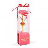 LED-es világító művirág dekoráció - rózsa - piros (DA01198)