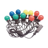 LED Fényfüzér 5m. 10 x 0.5W EU izzók RGBY