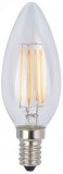 Led Filament gyertya égő 4W, 430 Lumen, 40W izzó helyett. E14, 2700K, meleg fehér.