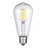 Led Filament körte égő 8W, 880 Lumen, hosszú, 80W izzó helyett. E27, 2700K, meleg fehér, nem vibrál a fénye! Life Light Led