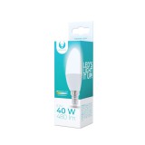 LED izzó, E14 foglalat, C37, 6W, 4500K, 480lm, semleges fehér fény, Forever Light