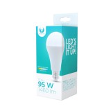 LED izzó, E27 foglalat, A65, 15W, 4500K, 1460lm, semleges fehér fény, Forever Light