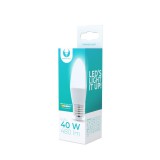 LED izzó, E27 foglalat, C37, 6W, 4500K, 480lm, semleges fehér fény, Forever Light