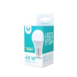 LED izzó, E27 foglalat, G45, 6W, 4500K, 480lm, semleges fehér fény, Forever Light