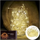 LED jégcsap fényfüzér 6m 200LED - meleg fehér