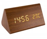 LED kijelzős fa ébresztőóra OC05