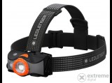 Led Lenser MH7 outdoor tölthető LED fejlámpa 600lm/200m 1xLi-ion, fekete/narancs