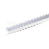 LED Lineáris lámpatest SAMSUNG Chip 40W süllyesztett, fehér szín 4000K 1211x70x35mm (V-TAC)