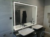 LED Mirror Studio LED tükör négyzet 120x80 cm körben világító