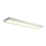 LED panel, 120x30cm, mennyezeti, szürke, 4000K természetes fehér, 3400 lm, CRI 90, 90°, UGR 19, SLV Panel 1001509