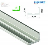 Led profil led szalagokhoz Keskenyebb L alakú ezüst 2 méteres