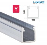 Led profil led szalagokhoz Magas falú natúr 2 méteres alumínium