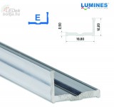 Led profil led szalagokhoz Szélesebb L alakú natúr 2 méteres