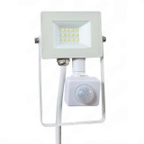 Led reflektor 10W, 1100 lumen, mozgásérzékelővel, IP65, vízálló. 4000 kelvin, közép fehér. Life Light Led 2 év garancia!