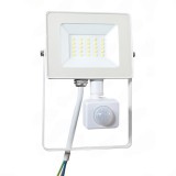 Led reflektor 20W, 2200 lumen, mozgásérzékelővel, IP65, vízálló. 6300 kelvin, hideg fehér. Life Light Led 2 év garancia!