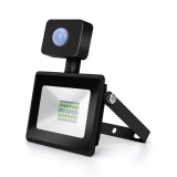 LED SLIM REFLEKTOR MOZGÁS-ÉS SZÜRKÜLETÉRZÉKELŐVEL AIGOSTAR 20W 6400K IP65 FEKETE