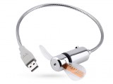 LED Sound USB ventilátor színes LED világítással
