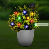 LED szolár fényfüzér, virág, 20 db