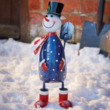 LEDen világításod! Karácsonyi hóember figura ásóval 44 cm