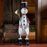 LEDen világításod! Karácsonyi hóember figura seprűvel 60 cm