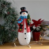 LEDen világításod! Karácsonyi Jack a hóember figura dekoráció 27 cm