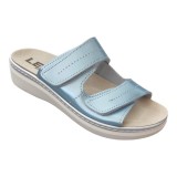 Ledi 011 papucs, kivehető talpbetéttel kék színben