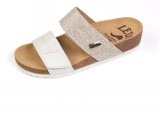 Ledi 951/E1 női papucs fehér-törtarany színben