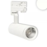 LEDIUM 3 fázisú LED reflektor, sínre szerelhető, 15W, 1150 lm, 38°, matt fehér, 4000K természetes fehér