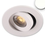 LEDIUM AmpSystem süllyeszthető LED spotlámpa, billenthető, 24V DC, 3W, 310lm, 4000K természetes fehér, fehér, kör