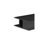 LEDIUM Hide Double felületre szerelhető alumínium LED profil/lámpaprofil, 16mm, fekete, 2m