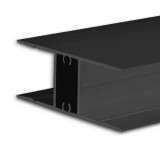 LEDIUM Hide Double felületre szerelhető alumínium LED profil/lámpaprofil, 16mm, fekete, 2m
