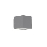 LEDIUM Kocka LED fali lámpa, ezüst színű, 2 irányú – 2×3W CREE melegfehér LED