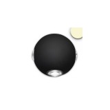 LEDIUM Kültéri falra szerelhető LED lámpa, 4 irányban világít, 4,3W, 350lm, 3200K melegfehér, CRI82, IP54, 10,5cm átmérő, fekete