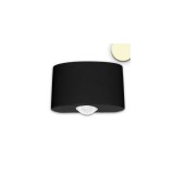 LEDIUM Kültéri falra szerelhető LED lámpa, lefelé és felfelé világít, 4,4W, 280lm, 3200K melegfehér, CRI82, IP54, 9,2x8cm, fekete