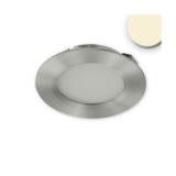 LEDIUM LED bútorba süllyesztett szpot Mini AMP ALU csiszolt, kerek, 3W, 120°, 12V DC meleg fehér 3000K, dimm