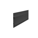 LEDIUM LED gipszkarton profil, íves, fekete eloxált alumínium, 2m