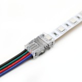 LEDIUM LED szalag betáp csatlakozó 10 mm széles RGB LED szalagokhoz, 4 eres vezetékhez, HIPPO