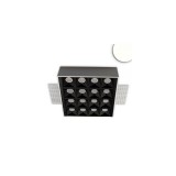 LEDIUM Süllyesztett Slim LED lámpatest, fekete, 15W, 1300lm, 4000K természetes fehér, IP40, CRI83, 90°, 1-10V fényerőszabályzás