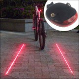 LEDLAMP Lézer lámpa kerékpár hátsó piros biztonsági jelzőfény 3V vonalas jelzőfény fényvető