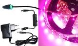 LEDMASTER 5m hosszú 23 Wattos, lengő kapcsolós, adapteres pink LED szalag (300db 3528 SMD LED)